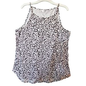 M leopord animal print tank top